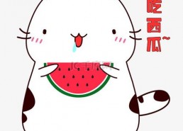 吃瓜图片可爱,可爱吃瓜图，萌化你的心